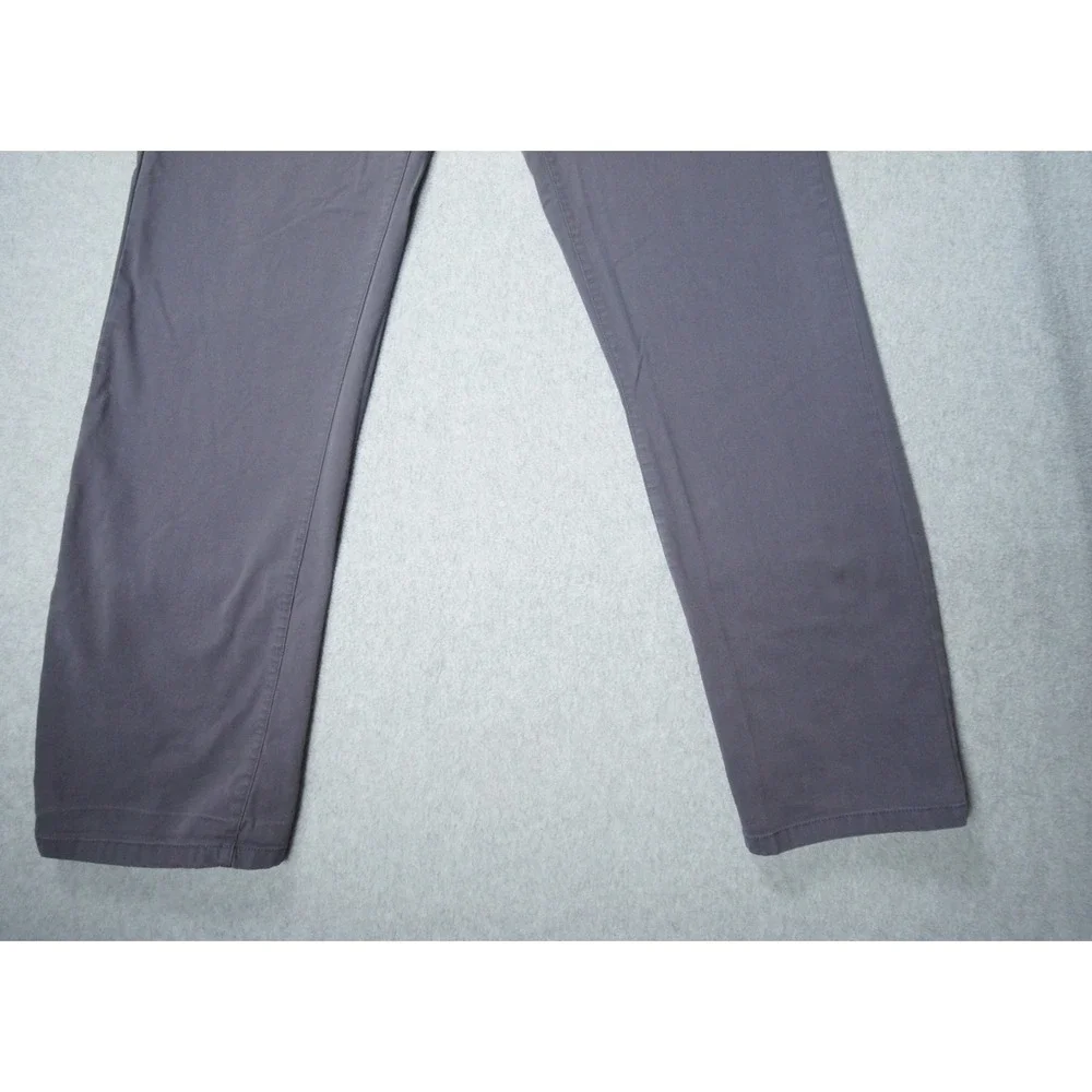 Marine Layer Pants Mens Small Gray Chino Slim Straight Fit Elastic Waist Casual